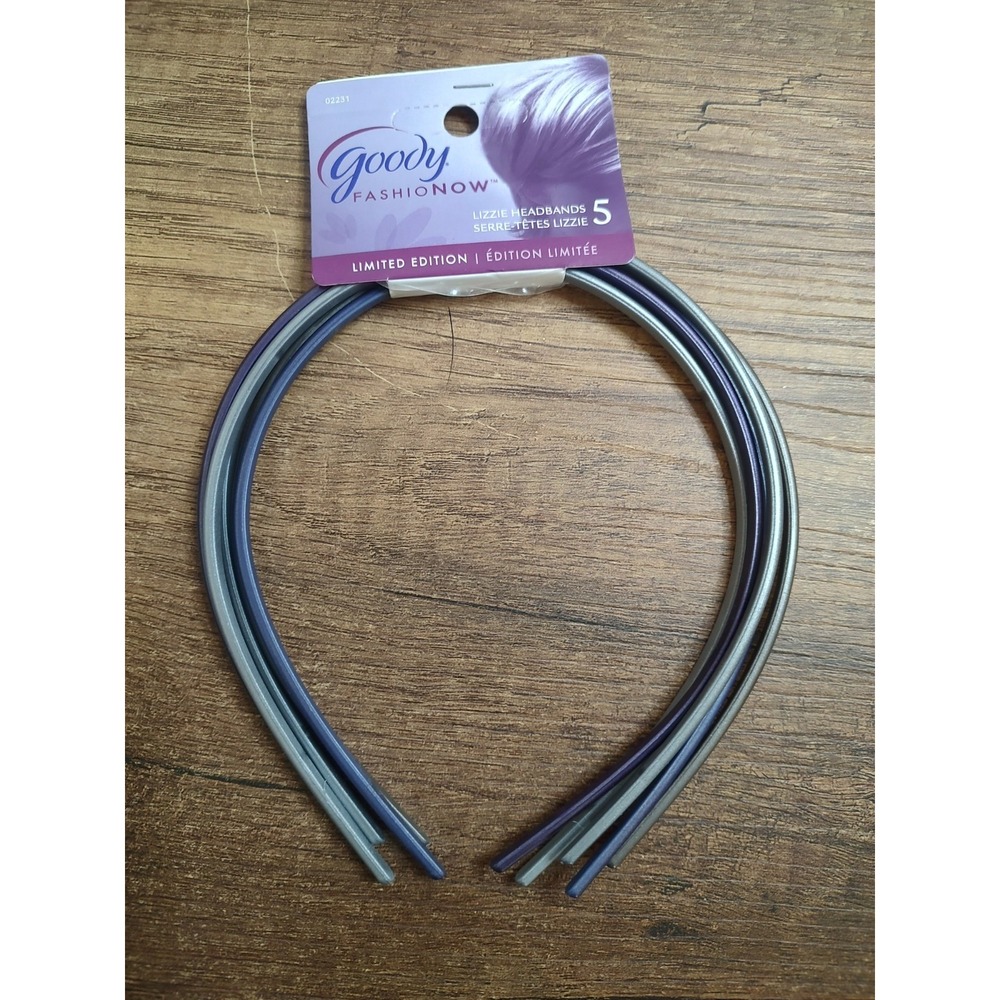 GOODY Fashion Now Lizzie Headbands 5 Ct NOS Hard Plastic Limited Edition 02231